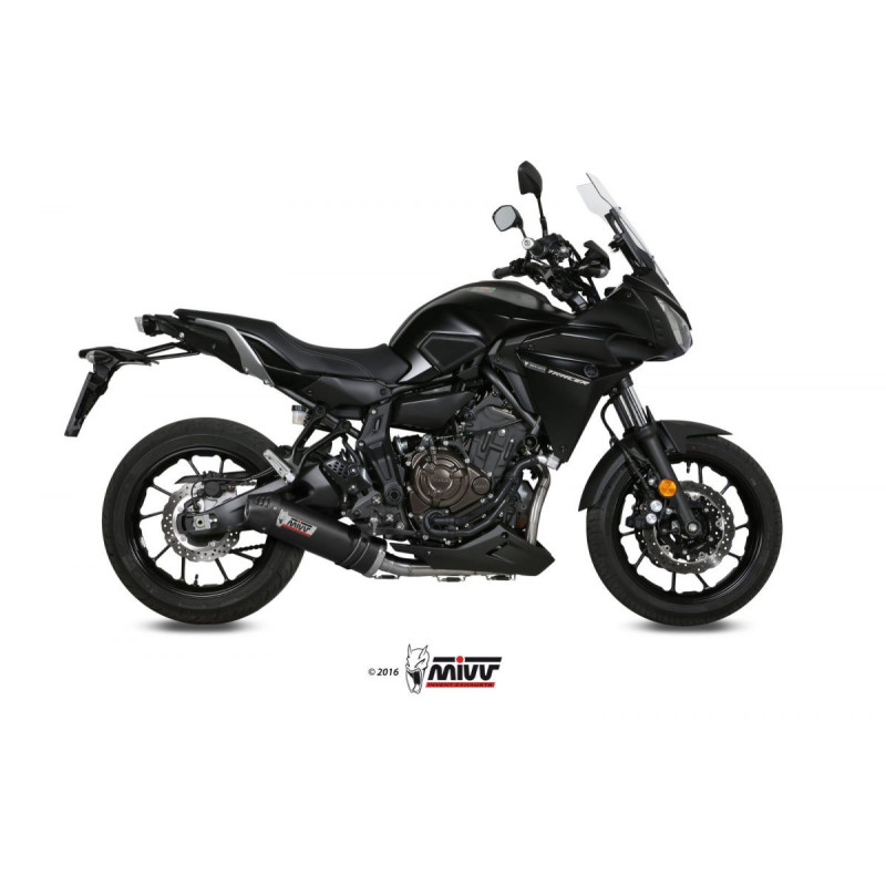 Mivv Full system 2x1 Oval carbono con tapa carbono Yamaha Tracer 700 / GT / Tracer 7 2016-25 - Imagen 2
