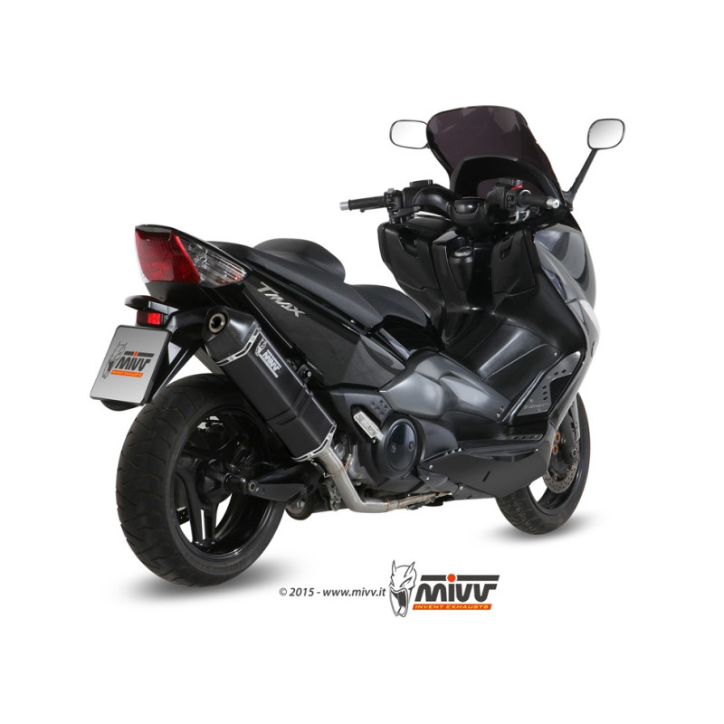 Mivv Full system 2x1 Speed edge black Yamaha T-MAX 500 2008-11 - Imagen 2