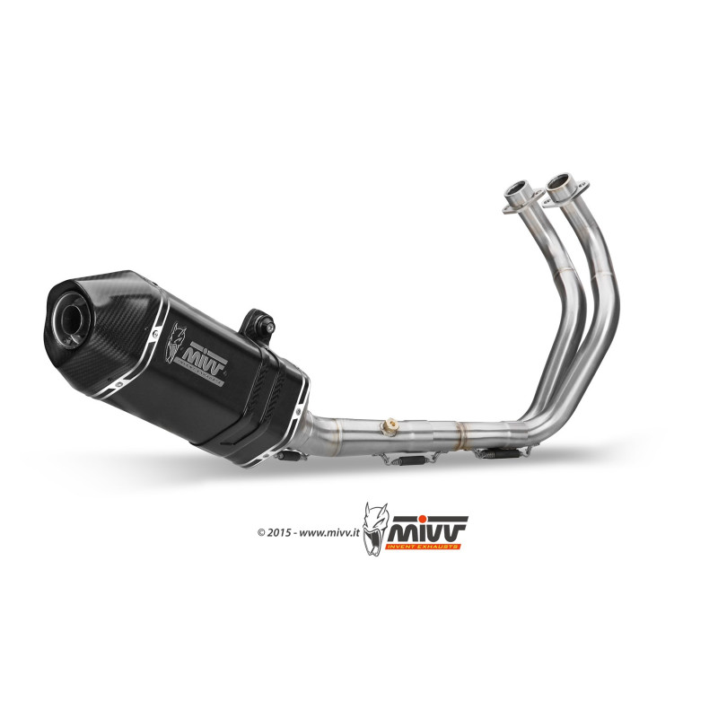 Mivv Full system 2x1 Speed edge Black Yamaha Tracer 700 / GT / Tracer 7 2016-24