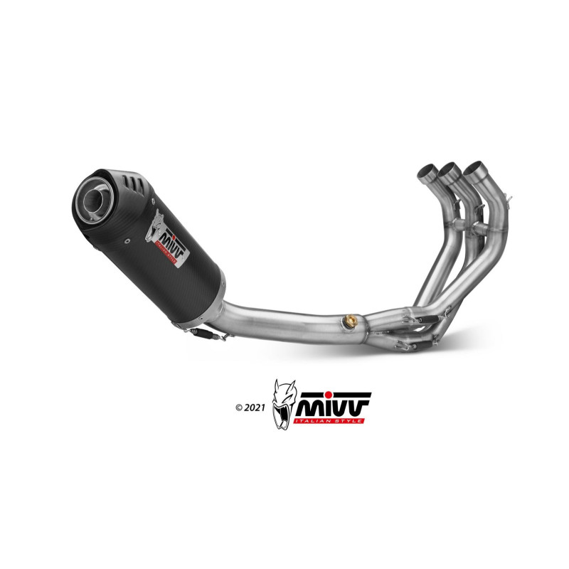 Mivv Full system 3x1 Oval carbono con tapa carbono Yamaha Tracer 900 / GT / FJ-09 2015-20