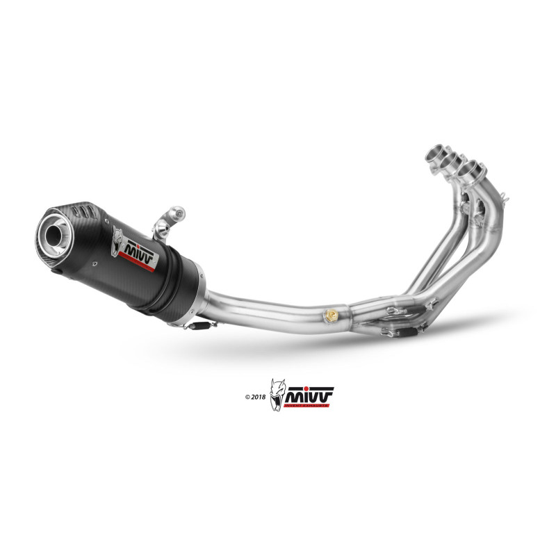 Mivv Full system 3x1 Oval carbono con tapa carbono Yamaha XSR 900 2016-20