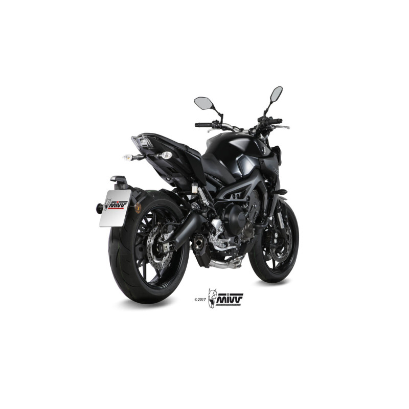 Mivv Full system 3x1 Suono black con tapa carbono Yamaha MT-09 / FZ-09 2013-20 - Imagen 2
