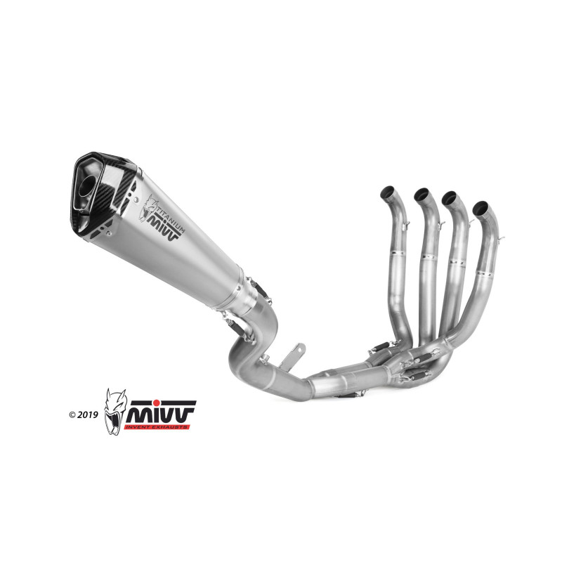 Mivv Full system 4x2x1 Delta Race Full Titanium Kawasaki ZX-10 R / RR / SE 2016-25 - Imagen 3