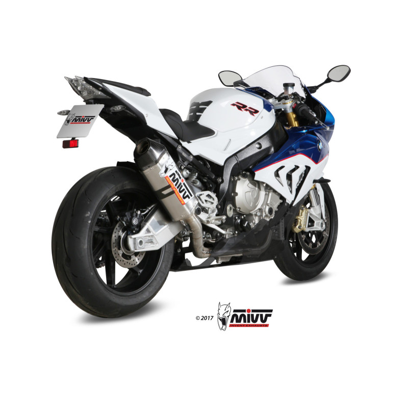 Mivv Full system 4x2x1 Speed edge St. Steel con tapa carbono BMW S 1000 RR 2015-16 - Imagen 2
