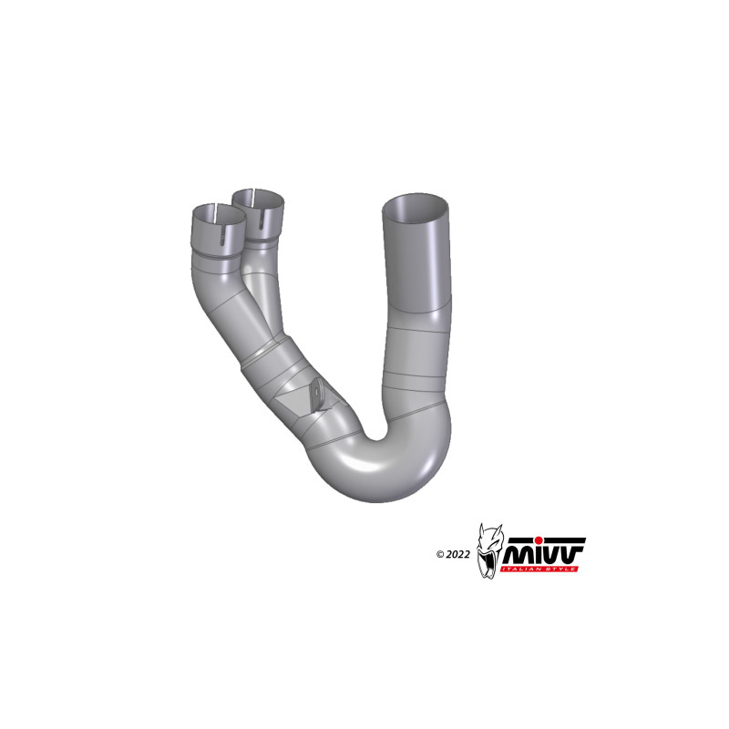 Mivv Tubo no kat (compatible con silenciadores Mivv y Originales) Ducati Hypermotard 950 2021-25
