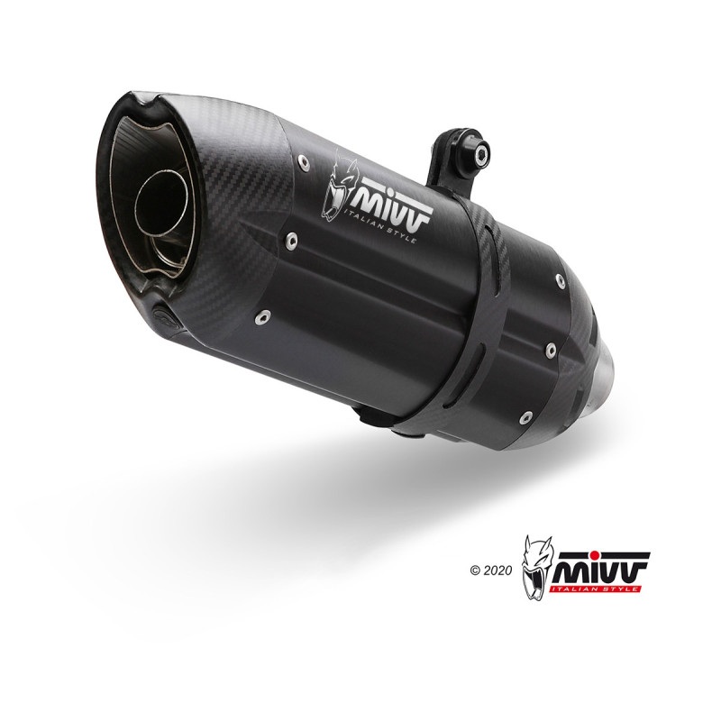 Mivv 2 Slip-On Suono black con tapa carbono Yamaha YZF 1000 R1 2004-06
